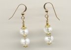 White 8mm Mosaic Lace Earrings
